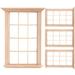 4 Pcs Window Frame Model Wooden Playset Toddler Toys for Kids Blank Pretend Miniature Furniture Models Baby