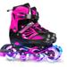 Spirastell Inline Skates Inline Up Wheels Adjustable Inline Up Indoor Outdoor Fitness Inline Outdoor Fun Women (Pink-3 L) Outdoor Fun Roller BUZHI Fitness Inline Outdoor JINMIE Men Women (Pink-3 2020