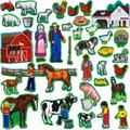 Little Folk Visuals Farm Set with Farm Animals and Activities Felt Learning Toy Set Precut Felt Board Figures for Kids and Toddlers 43 Piece Set