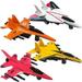 ArtCreativity Diecast Fighter Jet Toys Set of 4 Military Airplane Toys for Kids with Pullback Action Colorful Air Force Toys Great Birthday Gift Army Party Favors and Room Decorations