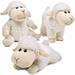 Tiny Heart Stuffed Animal Sheep Lamb Plush Toy 3 Pcs Sheep Stuffed Animal Cute and Soft Gifts Plush Sheep for Kids Boys and Girls Lamb Toys White