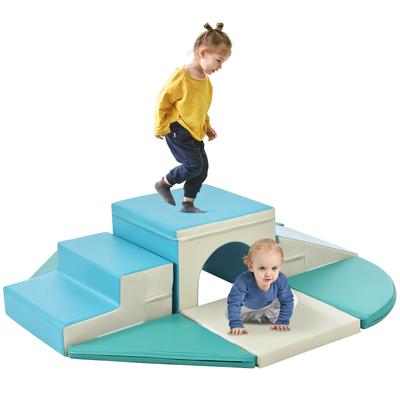 Soft Climb and Crawl Foam Playset 9 in 1 , Safe Soft Foam Nugget Block for Infants, Preschools, Toddlers, Kids Crawling
