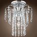 Joshua Marshal Waterfall Design 1 Light 9 Chrome Flush Mount With Clear European Crystals - 11.00