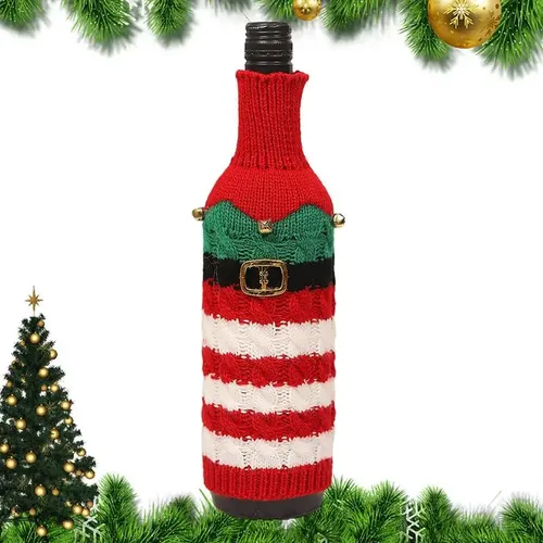 Weinflaschen deckel Softcover-Tasche für Weihnachten Weinflaschen dekoration tragbarer Weinflaschen schutz für Feiertags tisch