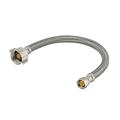 Eastman 9 Inch Flexible Toilet Connector Stainless Steel Braided Hose with 7/8 Inch Ballcock Nuts 3/8 Inch Compression 48087