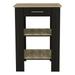 Kitchen Island 23 Inches Dozza with Single Drawer and Two-Tier Shelves