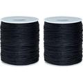 Dxhycc 200 Yards 1mm Waxed Cotton Cord Beading Thread String for Necklace Bracelet Jewelry Making Macrame Crafting Black