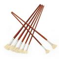 Spirastell Brushes Natural Hair Wood Fan Brush Set Bristle Natural Brush 7pcs Oil Professional 7pcs Oil Paint Brushes Set Bristle Wood Handle Fan Oil Paint Brushes Paint Brushes Set Hair Wood Handle