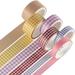 YUBBAEX 6 Rolls Plaid Washi Tape Set Basic Grid Masking Decorative Tapes for Arts DIY Crafts Journals Planners Scrapbooking Wrapping (Basic Plaid)