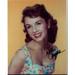 Debbie Reynolds Headshot In Floral Dress Yellow Background With Signature Photo Print (8 x 10) - Item # MVM52769