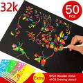 Walmeck Scratch Paper it Off Art Off Art Notes Scratch it Off Art Set Scratch Paper 50 PCS Party Paper Art Set 4PCS Stencils Boy 5 Wooden Stylus Easter Stylus 4PCS Stencils Notes ds 5 QISUO Dabey