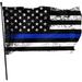 Thin Blue Line American Flag Vivid Color and UV Fade Resistant Polyester Outdoor Garden Decor Porch Lightweight Flag 3 X 5 Ft