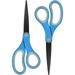 Westcott 55849 8-Inch Non-Stick Titanium Scissors For Office and Home Blue/Gray 2 Pack