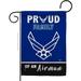 Breeze Decor Proud Family Airman Garden Flag Armed Air Force USAF United State American Military Veteran Retire Official House Decoration Banner Small Yard Gift Double-Sided Made in USA