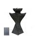 Hi-Line Gifts 35.5 LED Lighted Solar Powered Pedestal Outdoor Water Fountain