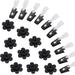 EKEV 20 Pack Garden Flag Rubber Stoppers and Adjustable Anti-Wind Clips - Flag Stops Accessories Hardware for Garden Flag Poles Stand