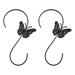 2 Pcs Heavy Duty Clothes Hanger Bird Feeders for Outdoors Bird Feeders for outside Plant Hangers Outdoor Wall Plant Holder Bird Feeder Butterfly Hook Hook up to Feed Iron