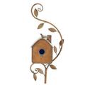 Stiwee Birdhouse Garden Stakes Metal Bird House With Pole Large Bird Houses For Courtyard Backyard Patio Outdoor Garden Decor Copper Birdhouse Poles Bird House Ground Decor Garden Decor