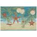 Liora Manne Esencia Coastal Ornaments Indoor/Outdoor Mat 2 x 2 10