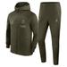 Men's Jordan Brand Olive Paris Saint-Germain 2023/24 Fourth Strike Full-Zip Track Hoodie & Pants Set