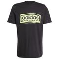 adidas - FLD Sportswear Logo - T-Shirt Gr S grau/schwarz