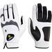 HIRZL Trust Hybrid Golf Glovesâ€“ All Weather Mens Golf Glove (White/Black) | Nylon Kangaroo Leather Polyester | Ultimate Grip (Wet or Dry) Ergonomic Fit Breathable Sweat Free Water Repellent