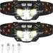 LHKNL Headlamp Flashlight 1200 Lumen Ultra-Light Bright LED Rechargeable Headlight with White Red Light 2-Pack Waterproof Motion Sensor Head Lamp 8 Modes for Outdoor Camping Running Cycling Fishing