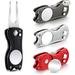 4 Pieces Golf Repair Tool Stainless Steel Foldable Golf Divot Tool Magnetic Golf Pop up Button Tool Golf Ball Marker