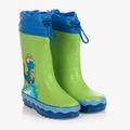 Playshoes Boys Green Dragon Rain Boots