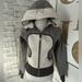 Lululemon Athletica Tops | Lululemon Gray And White Zip Up Scuba Sweatshirt Jacket Size 4 | Color: Gray/White | Size: 4