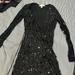 Michael Kors Dresses | Michael Kors Black Sequin Wrap Dress Short Length Size Xxs | Color: Black | Size: Xxs
