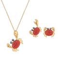 Kate Spade Jewelry | Kate Spade Shore Thing Crab Necklace & Earrings Matching Jewelry Set | Color: Gold/Red | Size: Set