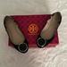 Tory Burch Shoes | Black And Gold Tory Burch Patent Leather Ballet Flats Size 7 | Color: Black/Gold | Size: 7
