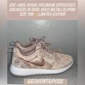 Nike Shoes | Euc-Nike Roshe Premium Distress Sneakers Rose Gold Metallic/Pink Sz 11mltd Ed | Color: Cream/Pink | Size: 11