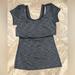 Lululemon Athletica Tops | Lululemon Women Gray Sweat Bound Mesh Tee. Size 6-8 | Color: Black/Gray | Size: 6