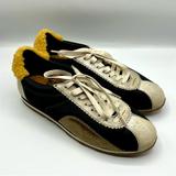Coach Shoes | Coach Women's Fashion Sneakers Suede Shearling Black Gold Size Us 8 | Color: Black/Gold | Size: 8