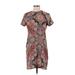 Artisan NY Casual Dress - Shift: Brown Brocade Dresses - Women's Size 2