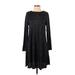 Old Navy Casual Dress - A-Line Crew Neck Long sleeves: Black Dresses - New - Women's Size Small