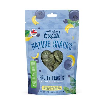 60g Burgess Excel Nature Snacks Fruity Feasts