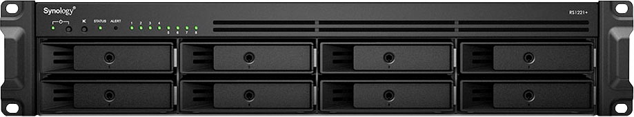 SYNOLOGY NAS-Server "RS1221+ 8-Bay NAS-Rackmount", silber (schwarz, silberfarben), B:48,2cm H:8,8cm T:30,66cm, NAS-Server Image