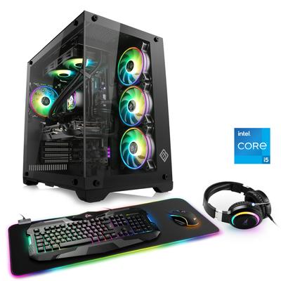 CSL Gaming-PC "Aqueon C55110 Advanced Edition", schwarz, Microsoft Windows 11 Home (64 Bit), 16 GB RAM 1000 GB SSD, Computer