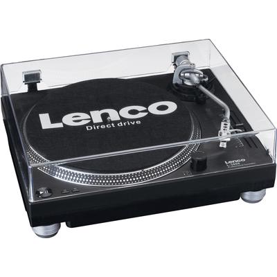 LENCO Plattenspieler "Plattenspieler mit Direktantrieb" silberfarben (schwarz, silberfarben) Plattenspieler