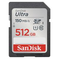 SANDISK Speicherkarte SDXC Ultra 512GB (Class 10/UHS-I/150MB/s) Speicherkarten Gr. 512 GB, grau Speicherkarten