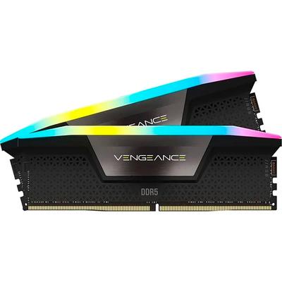 CORSAIR PC-Arbeitsspeicher "VENGEANCE RGB DDR5", schwarz, 2 x 32 GB, Arbeitsspeicher, RGB Beleuchtung