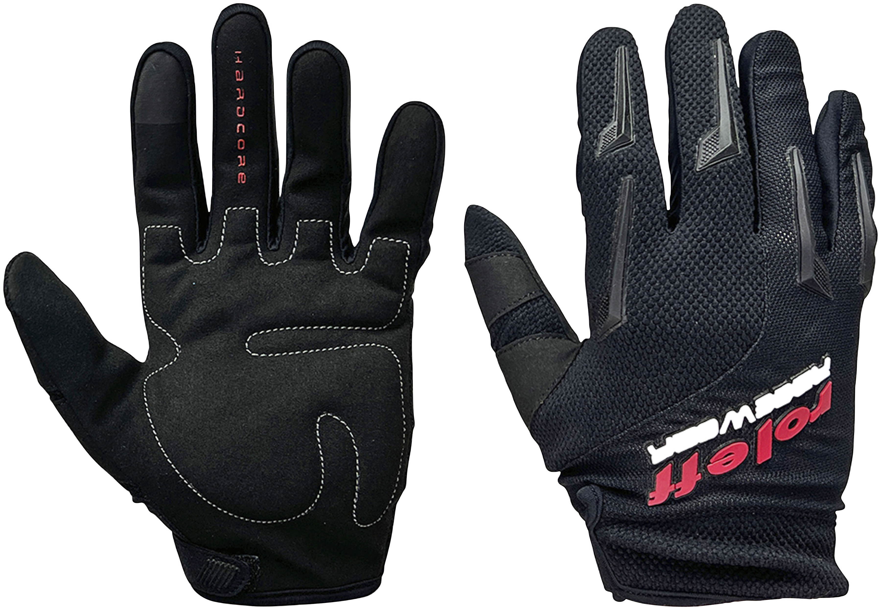 Motorradhandschuhe ROLEFF "Cross gloves - Motocross" Gr. S, schwarz (schwarz ro57), Handschuhe, S, Obermaterial: 100% Polyester Image