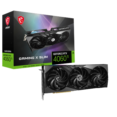 MSI Grafikkarte "RTX 4060 Ti GAMING X SLIM 16G" Grafikkarten schwarz