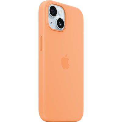 APPLE Smartphone-Hülle "iPhone 15 Silikon mit MagSafe" Hüllen Gr. Apple iPhone 15, orange (sorbet orange)