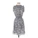 Eliane Rose Casual Dress Mock Short sleeves: Gray Dresses - Women's Size X-Small