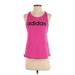 Adidas Active Tank Top: Pink Graphic Activewear - Women's Size Small