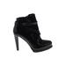 French Connection Heels: Strappy Stilleto Chic Black Print Shoes - Women's Size 40 - Round Toe